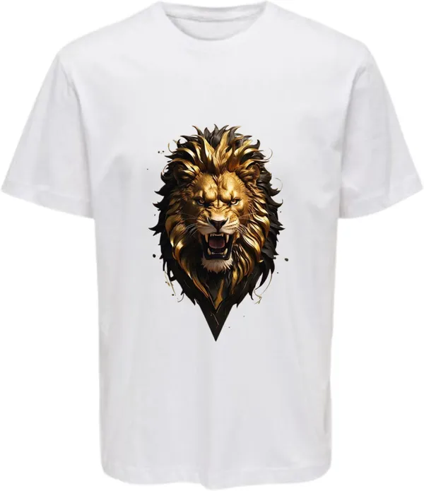 White_Polycotton_Round_Neck_Graphic_Print_T-Shirt_For_Women
