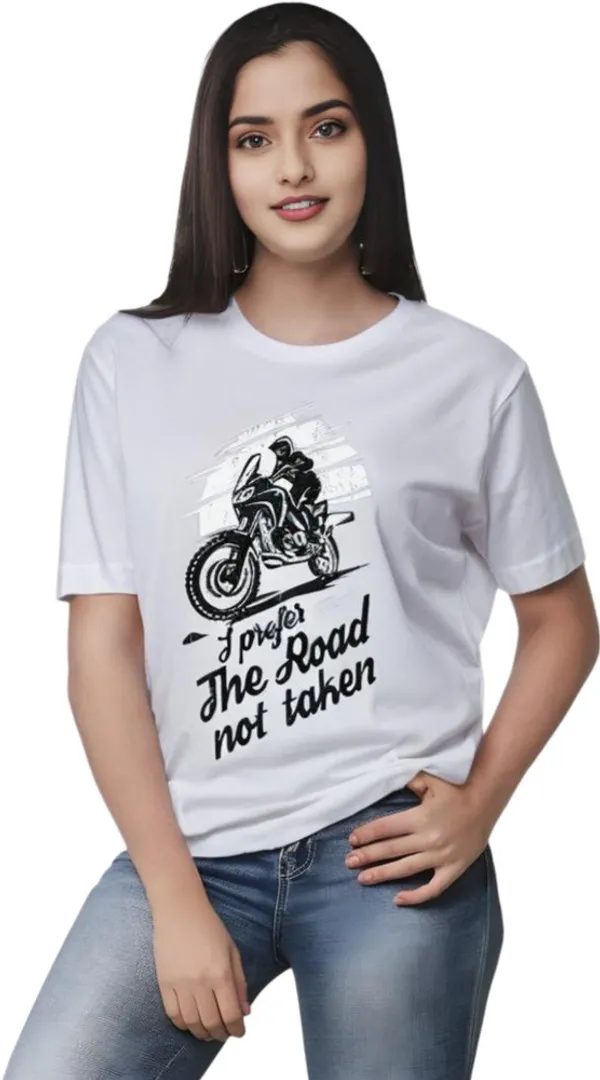 White_Polycotton_Round_Neck_Graphic_Print_T-Shirt_For_Women