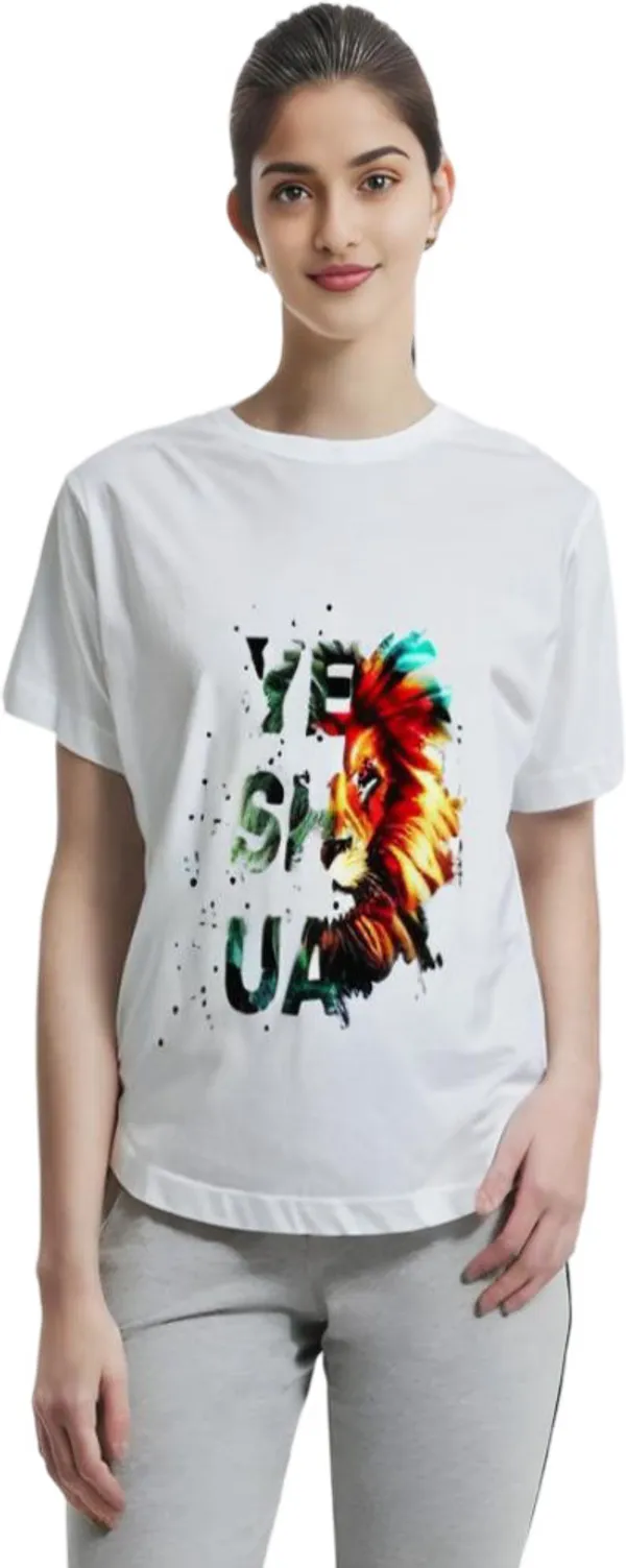 White_Polycotton_Round_Neck_Graphic_Print_T-Shirt_For_Women
