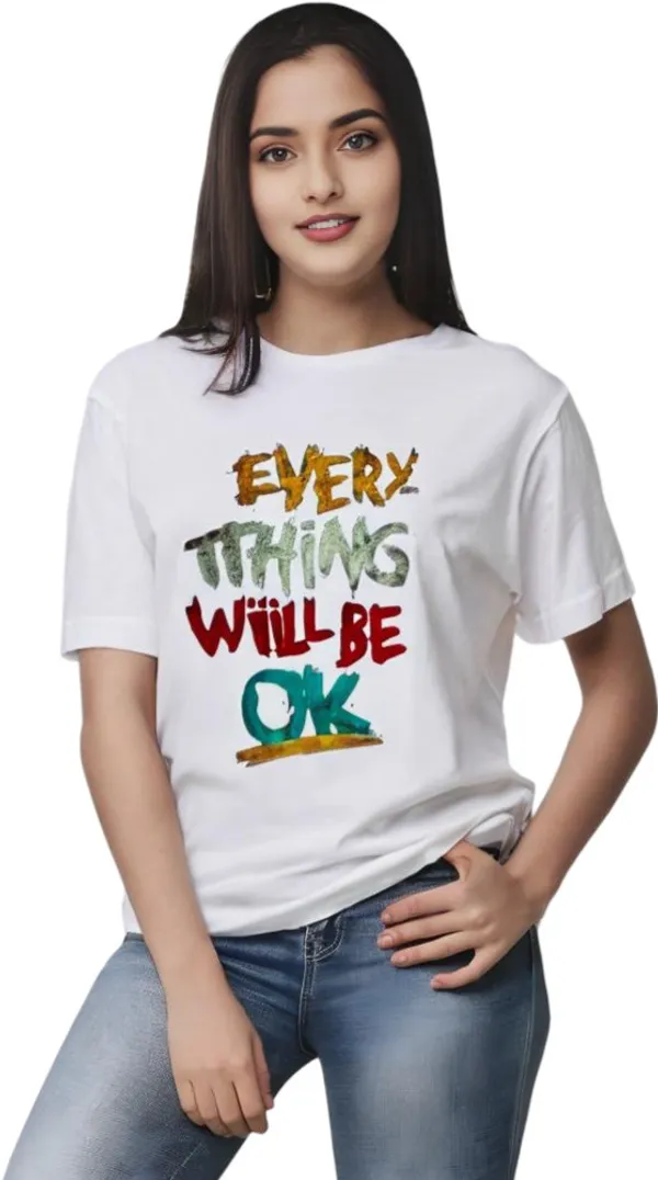 White_Polycotton_Round_Neck_Graphic_Print_T-Shirt_For_Women