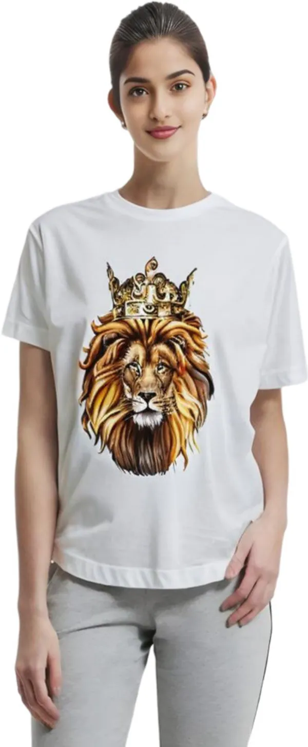 White_Polycotton_Round_Neck_Graphic_Print_T-Shirt_For_Women