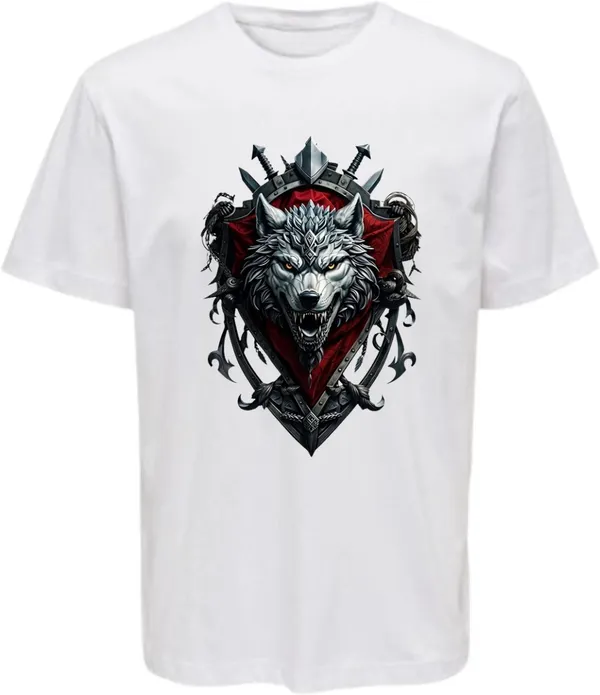 White_Polycotton_Round_Neck_Graphic_Print_T-Shirt_For_Women