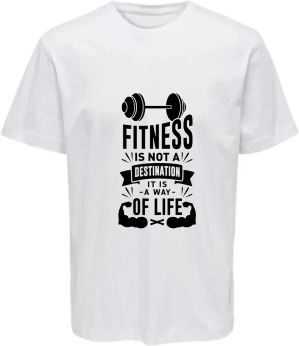 White_Polycotton_Round_Neck_Graphic_Print_T-Shirt_For_Women
