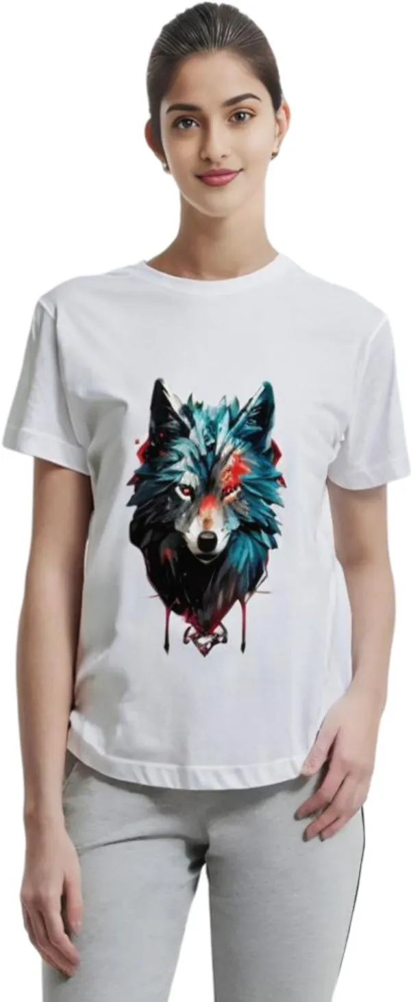 White_Polycotton_Round_Neck_Graphic_Print_T-Shirt_For_Women