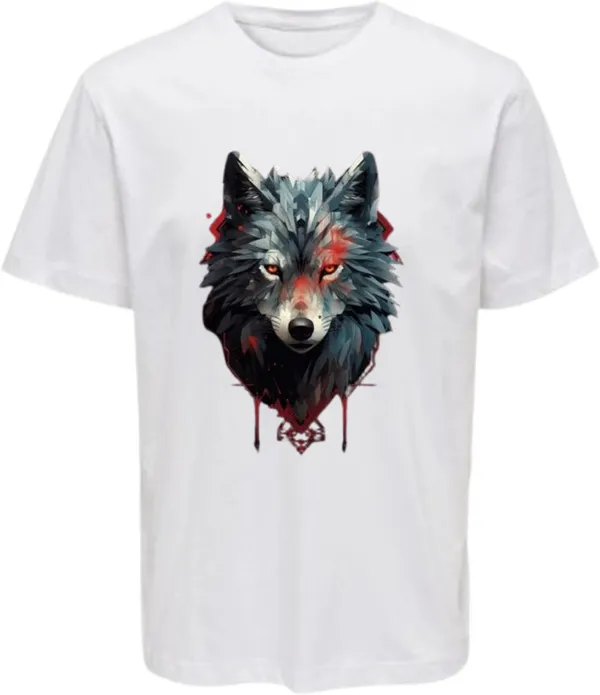 White_Polycotton_Round_Neck_Graphic_Print_T-Shirt_For_Women