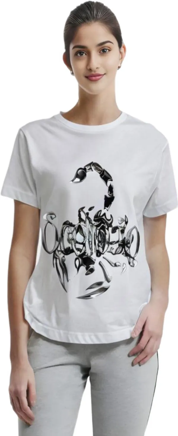 White_Polycotton_Round_Neck_Graphic_Print_T-Shirt_For_Women
