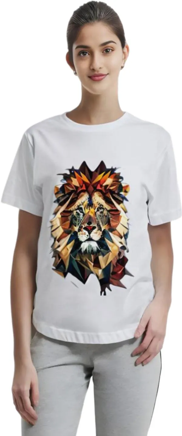 White_Polycotton_Round_Neck_Graphic_Print_T-Shirt_For_Women