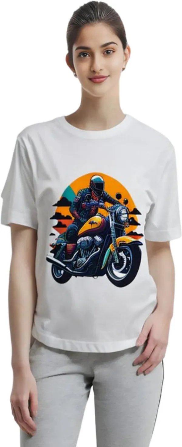 White_Polycotton_Round_Neck_Graphic_Print_T-Shirt_For_Women