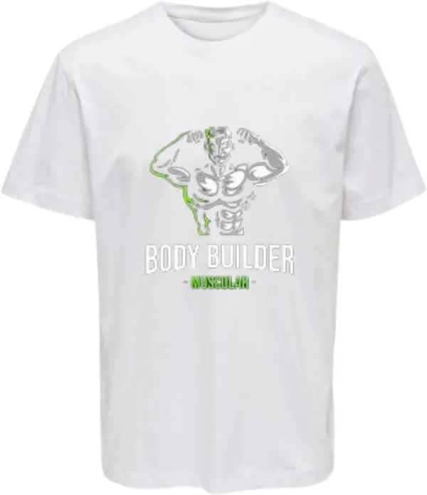 White_Polycotton_Crew_Neck_Printed_T-Shirt_For_Women