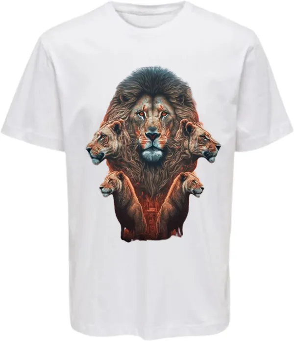 White_Polycotton_Crew_Neck_Printed_T-Shirt_For_Women