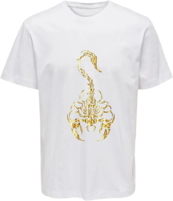 White_Polycotton_Crew_Neck_Printed_T-Shirt_For_Women