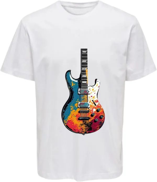 White_Polycotton_Crew_Neck_Printed_T-Shirt_For_Women