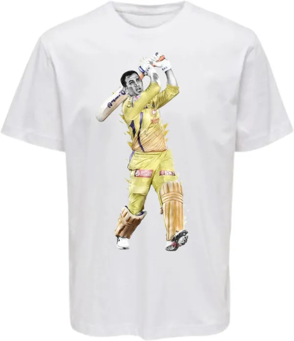White_Polycotton_Crew_Neck_Printed_T-Shirt_For_Women