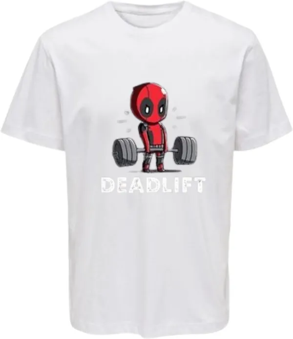 White_Polycotton_Crew_Neck_Printed_T-Shirt_For_Women