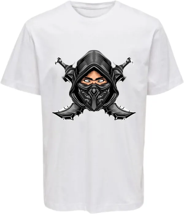 White_Polycotton_Round_Neck_Printed_T-Shirt_For_Women