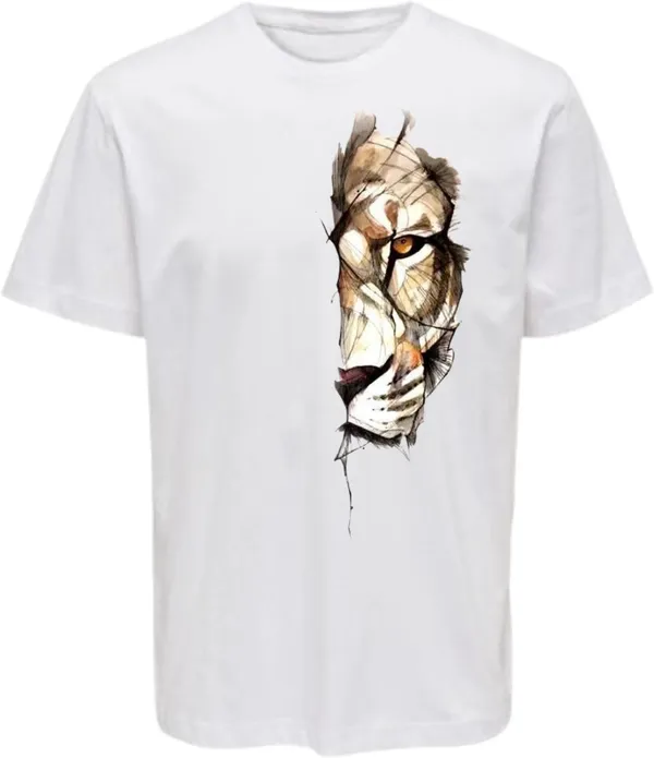 White_Polycotton_Round_Neck_Printed_T-Shirt_For_Women
