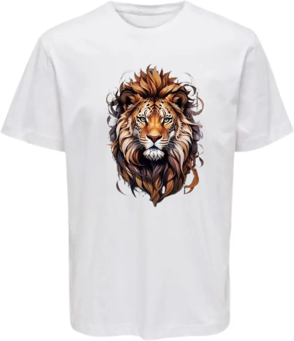 White_Polycotton_Round_Neck_Printed_T-Shirt_For_Women