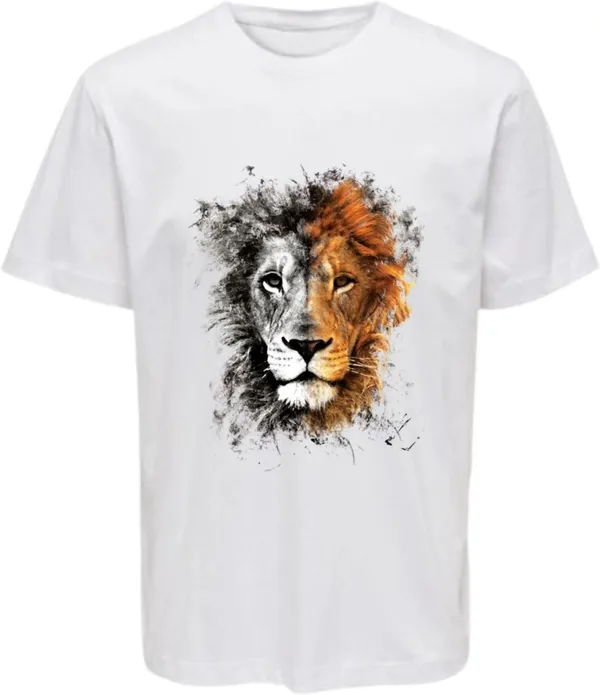 White_Polycotton_Round_Neck_Printed_T-Shirt_For_Women