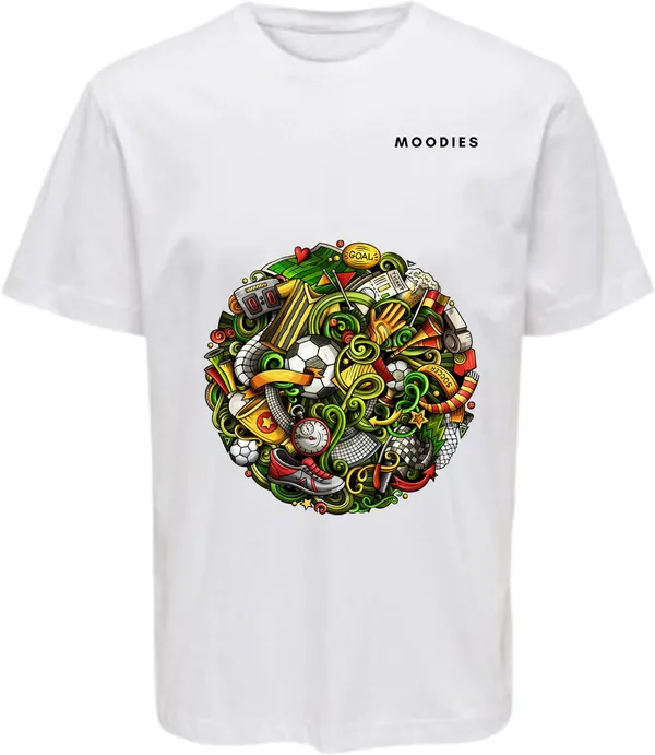 White_Polycotton_Round_Neck_Printed_T-Shirt_For_Women