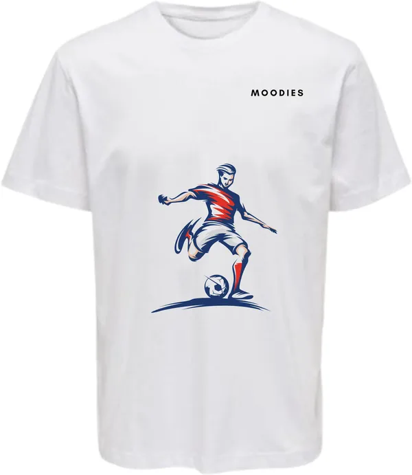 White_Polycotton_Round_Neck_Printed_T-Shirt_For_Women