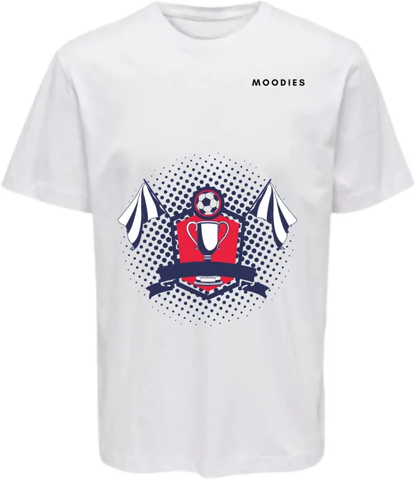 White_Polycotton_Round_Neck_Printed_T-Shirt_For_Women