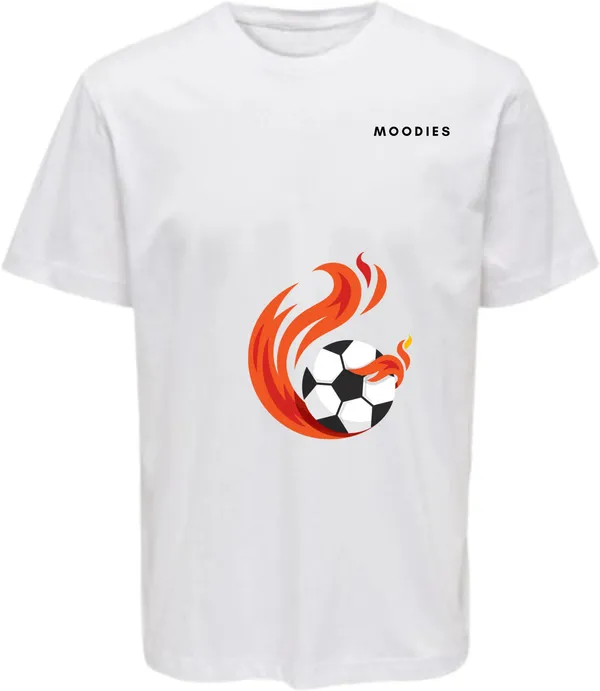 White_Polycotton_Round_Neck_Printed_T-Shirt_For_Women