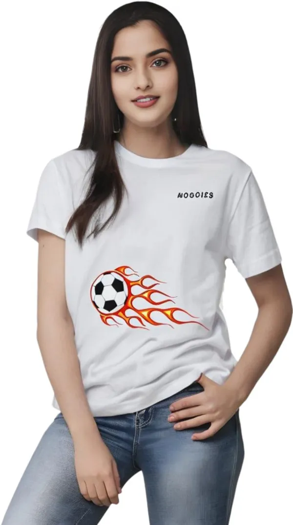 White_Polycotton_Round_Neck_Printed_T-Shirt_For_Women