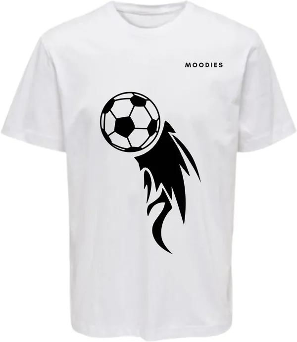 White_Polycotton_Round_Neck_Printed_T-Shirt_For_Women