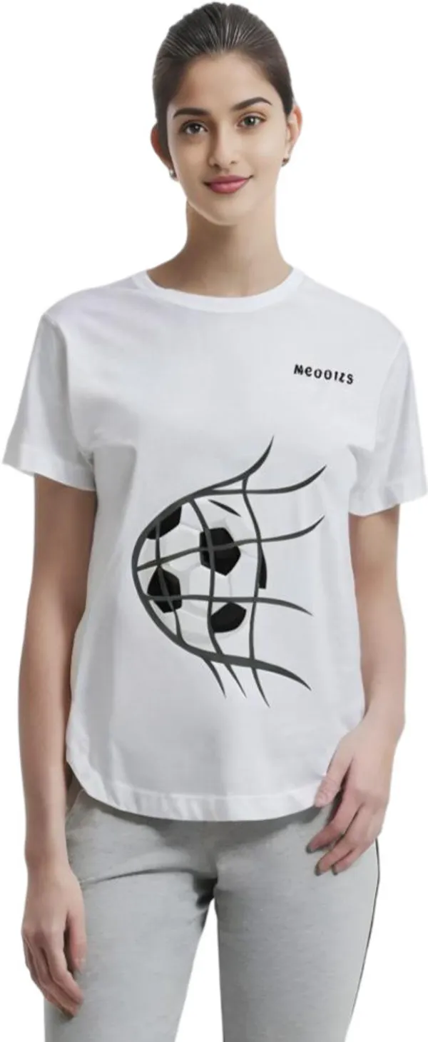 White_Polycotton_Round_Neck_Printed_T-Shirt_For_Women