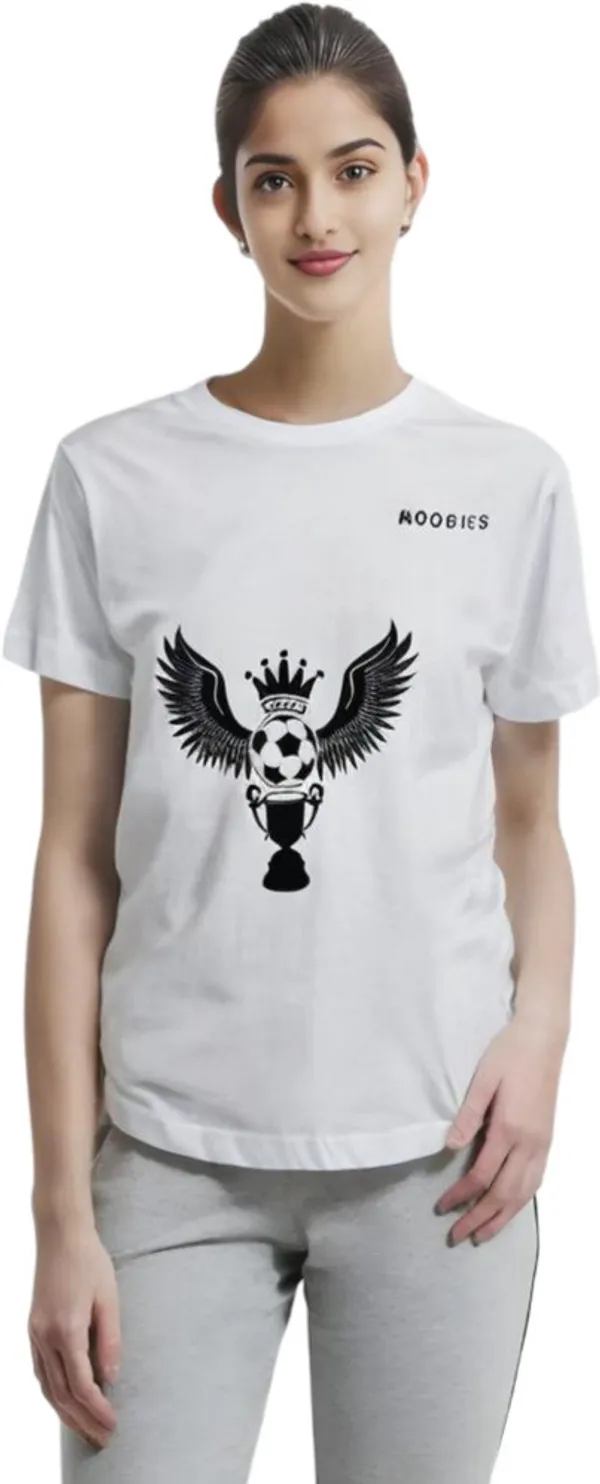 White_Polycotton_Round_Neck_Printed_T-Shirt_For_Women