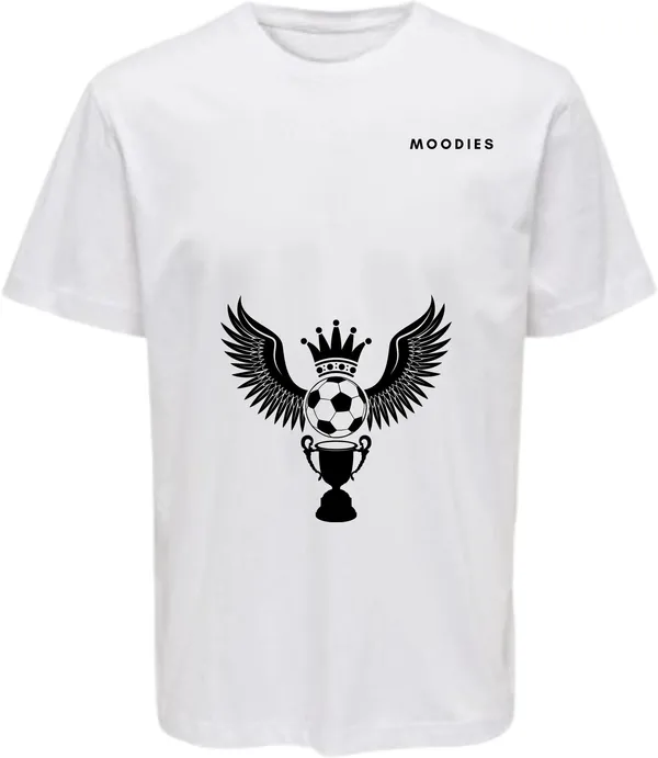 White_Polycotton_Round_Neck_Printed_T-Shirt_For_Women