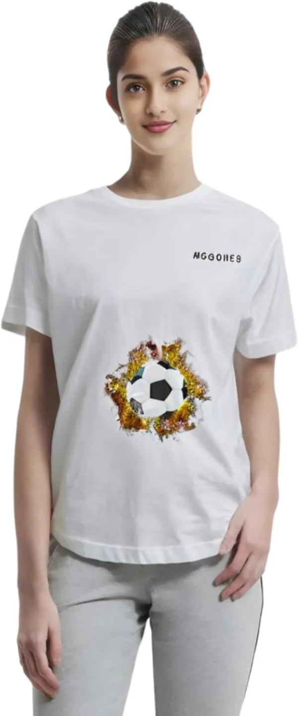 White_Polycotton_Round_Neck_Printed_T-Shirt_For_Women