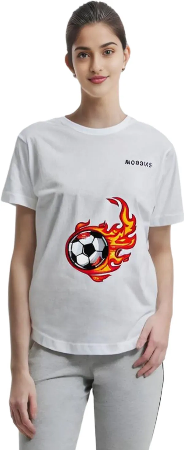 White_Polycotton_Round_Neck_Printed_T-Shirt_For_Women