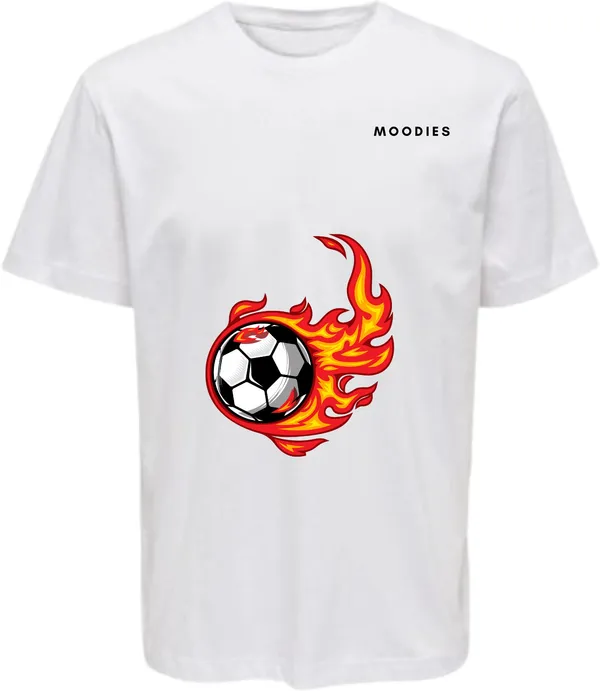 White_Polycotton_Round_Neck_Printed_T-Shirt_For_Women