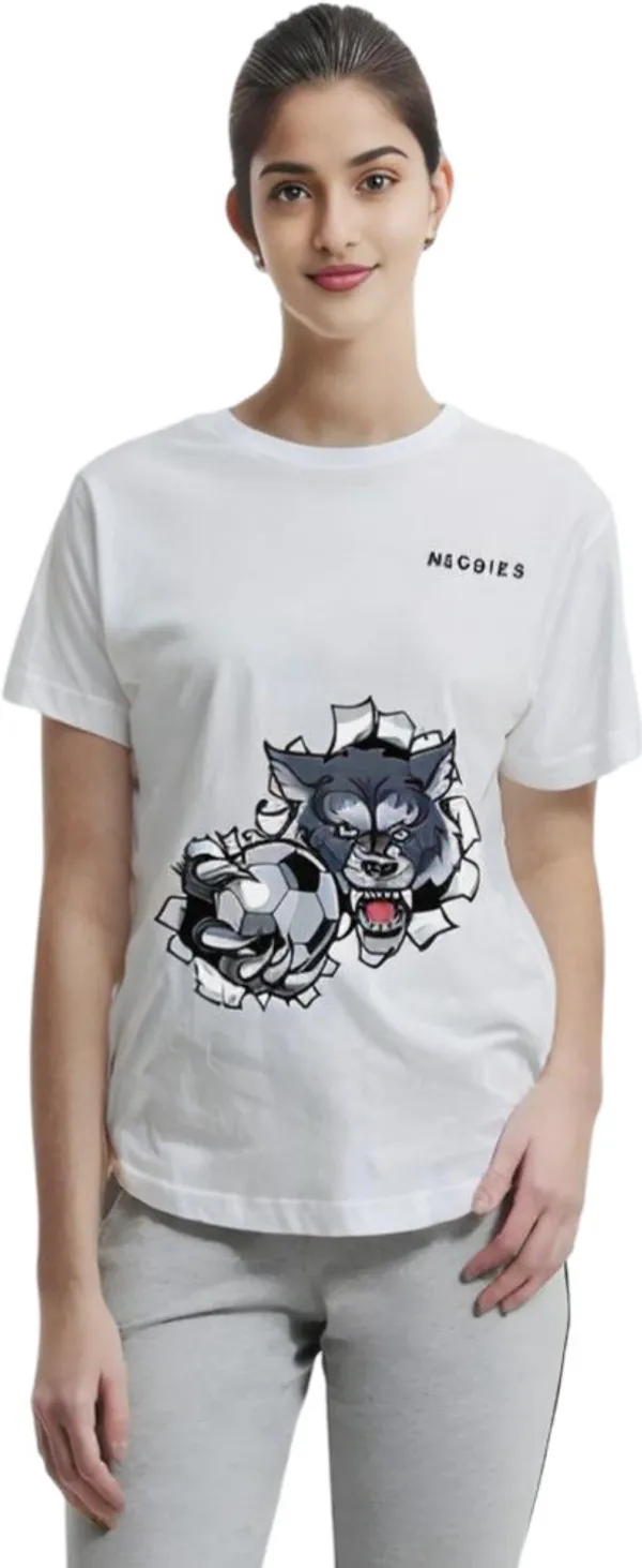 White_Polycotton_Round_Neck_Printed_T-Shirt_For_Women