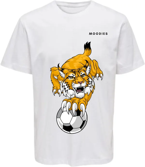 White_Polycotton_Round_Neck_Printed_T-Shirt_For_Women