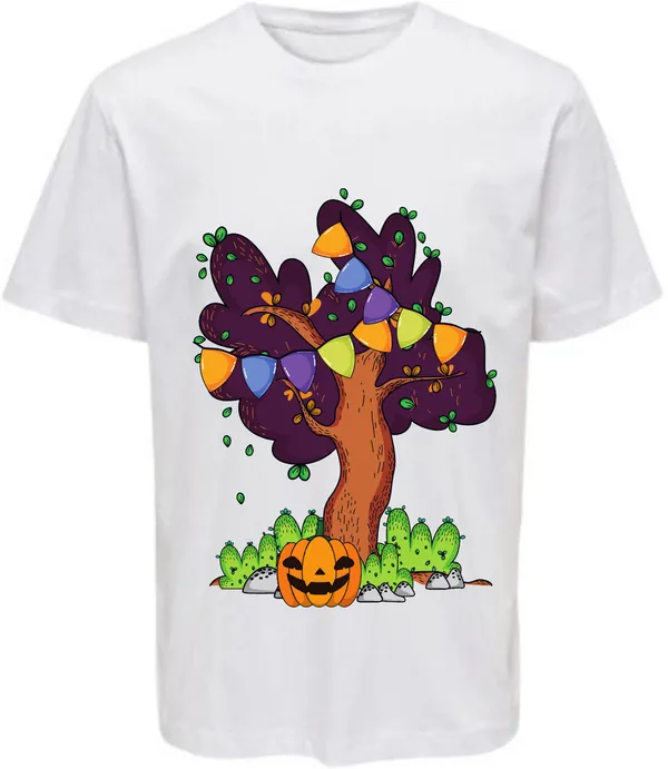White_Polycotton_Round_Neck_Graphic_Print_T-Shirt_For_Women