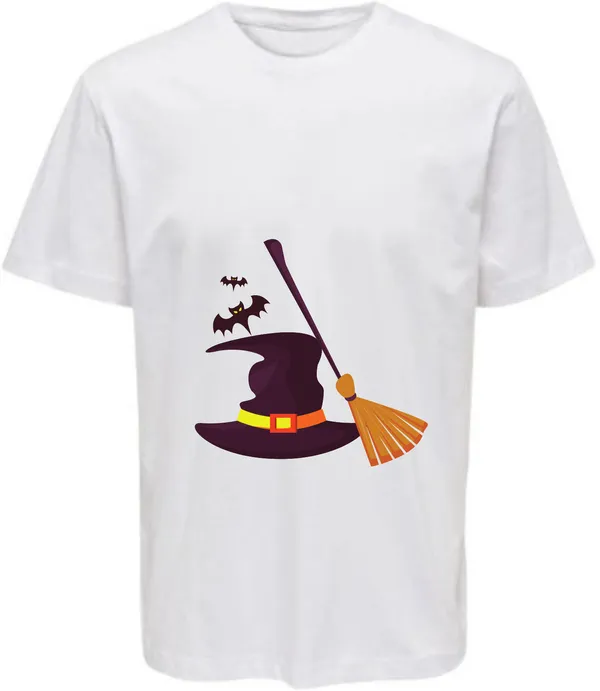 White_Polycotton_Round_Neck_Graphic_Print_T-Shirt_For_Women