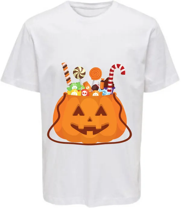 White_Polycotton_Round_Neck_Graphic_Print_T-Shirt_For_Women