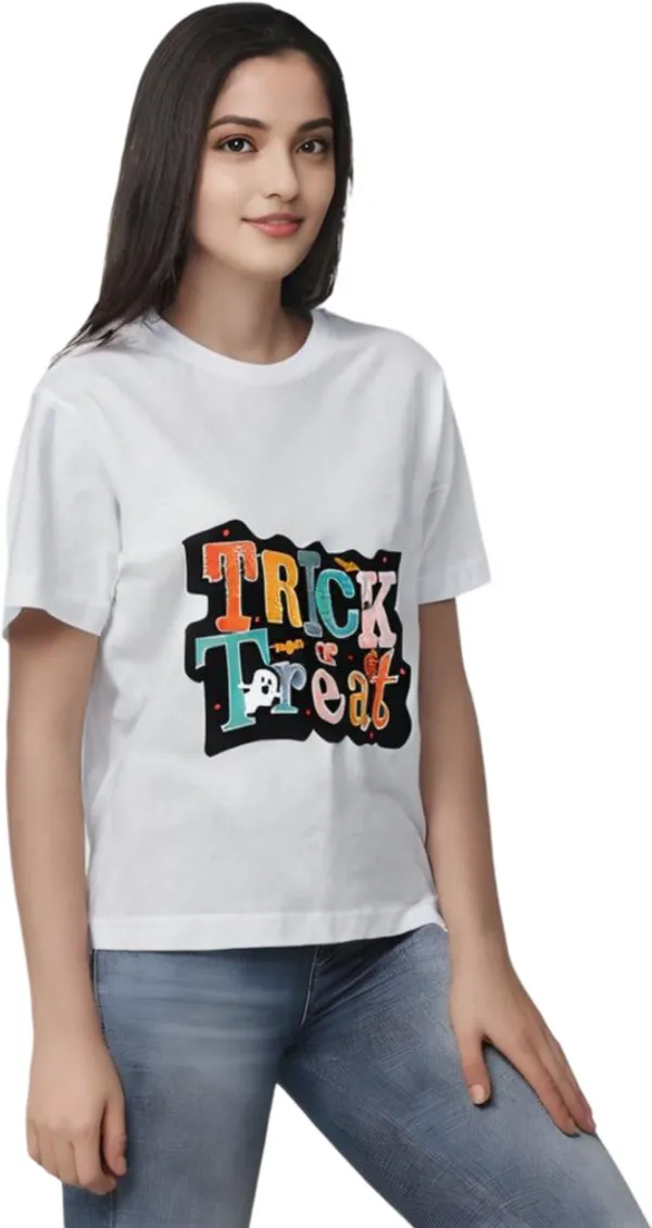 White_Polycotton_Round_Neck_Graphic_Print_T-Shirt_For_Women