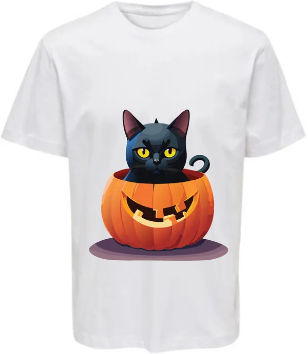 White_Polycotton_Round_Neck_Graphic_Print_T-Shirt_For_Women