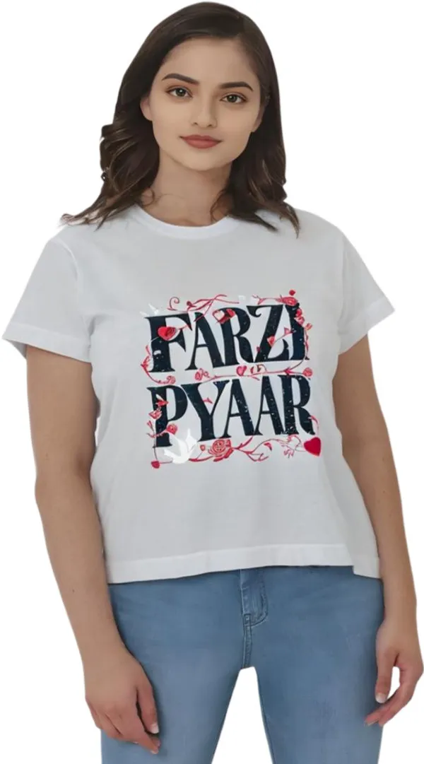 White_Polycotton_Round_Neck_Graphic_Print_T-Shirt_For_Women