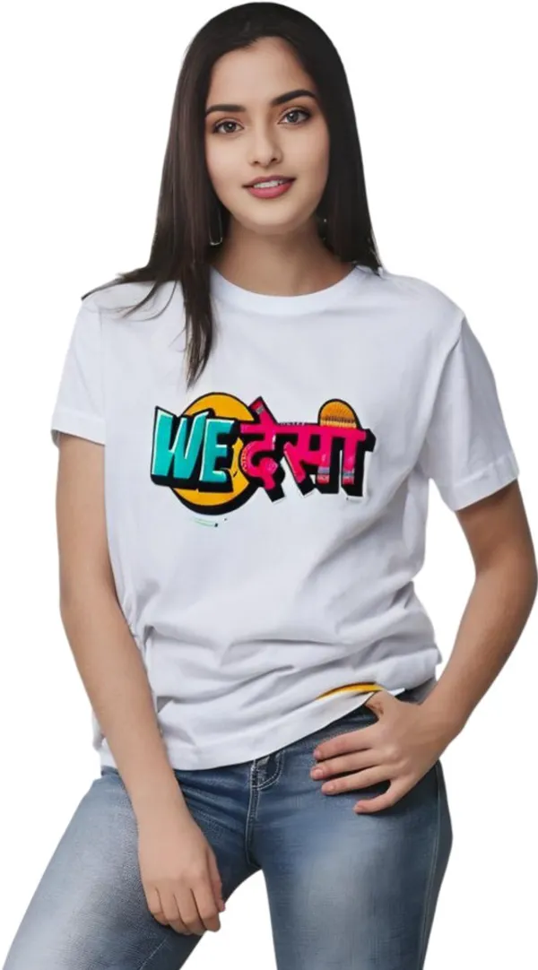 White_Polycotton_Round_Neck_Graphic_Print_T-Shirt_For_Women