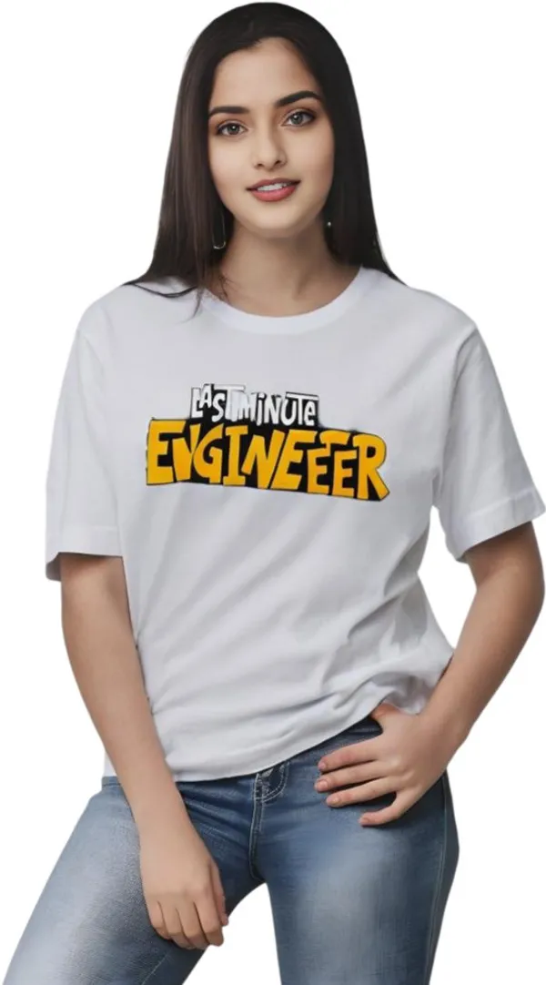 White_Polycotton_Round_Neck_Printed_T-Shirt_For_Women