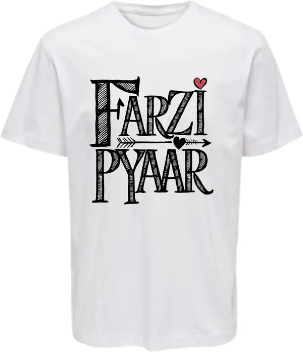 White_Polycotton_Round_Neck_Printed_T-Shirt_For_Women