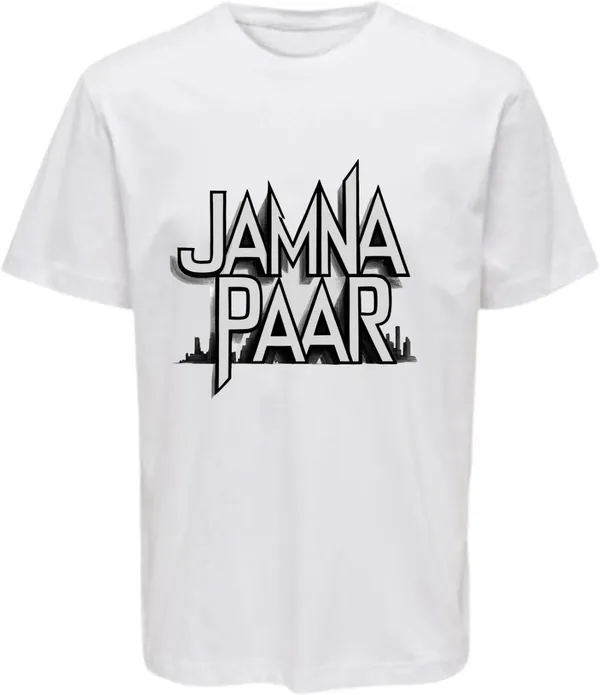 White_Polycotton_Round_Neck_Printed_T-Shirt_For_Women
