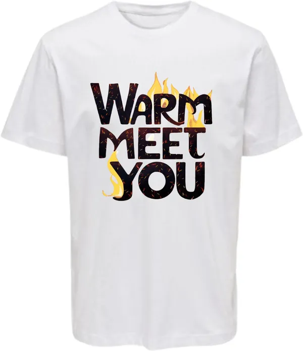 White_Polycotton_Round_Neck_Printed_T-Shirt_For_Women
