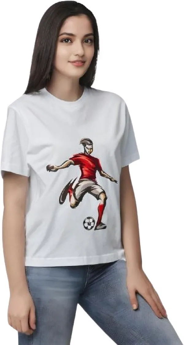 White_Polycotton_Round_Neck_Printed_T-Shirt_For_Women