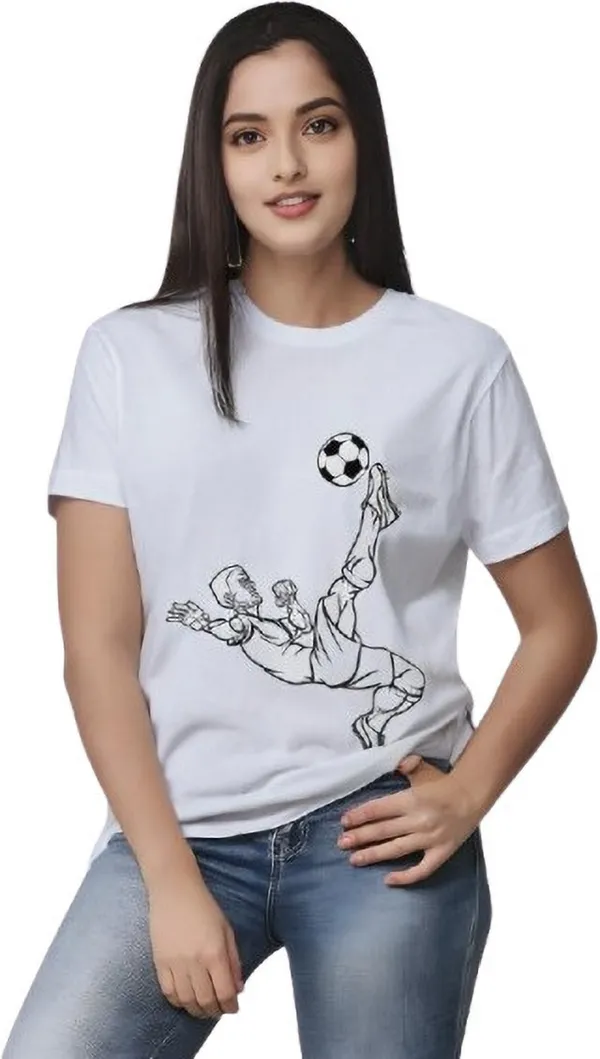 White_Polycotton_Round_Neck_Printed_T-Shirt_For_Women