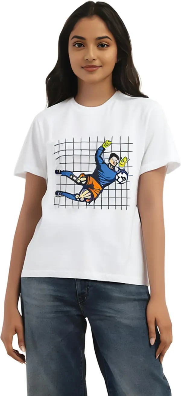 White_Polycotton_Round_Neck_Graphic_Print_T-Shirt_For_Women